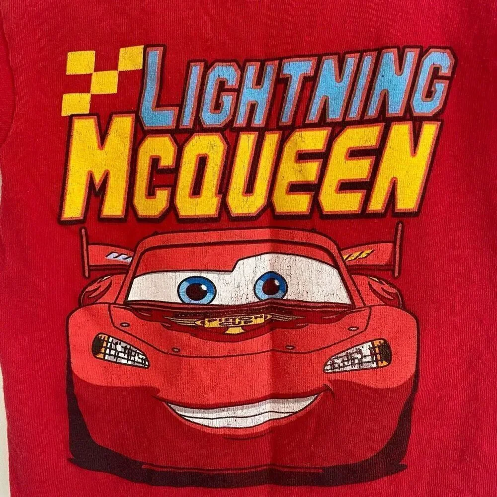 Retro Disney Pixar Lightning McQueen Cars Graphic T-Shirt